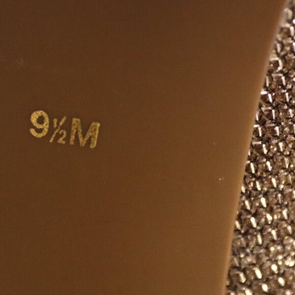 G by Guess Round Toe Gold Glitter Platform Pump Heel Shoes Size 9.5 - Picture 7 of 12